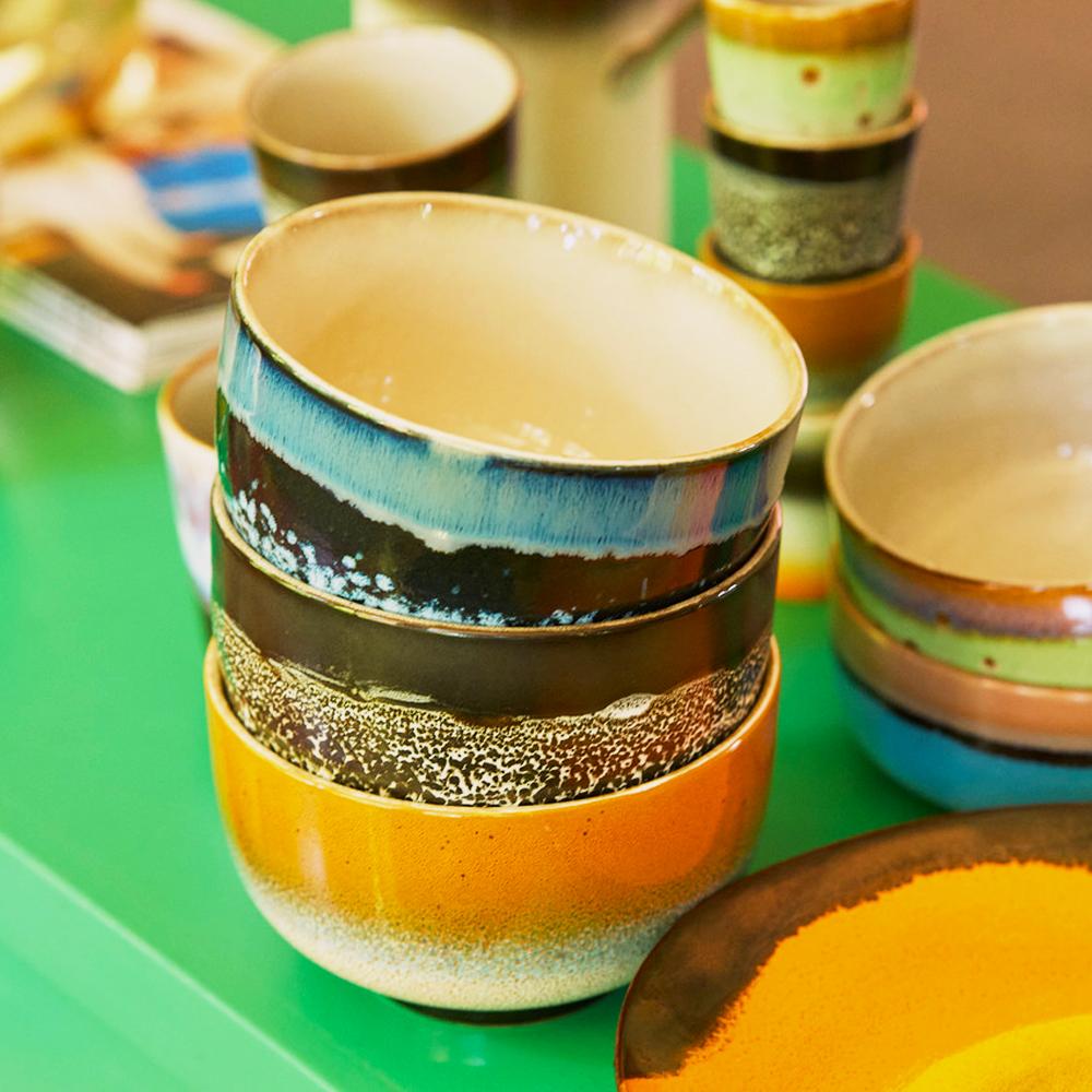 Bol Ceramic 70s Noodle Groovy Set 4 de HKliving