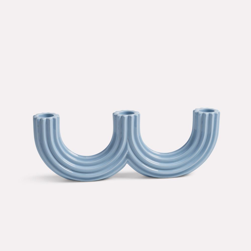 Candelabro de Ceramica Churros Light Blue de &Klevering
