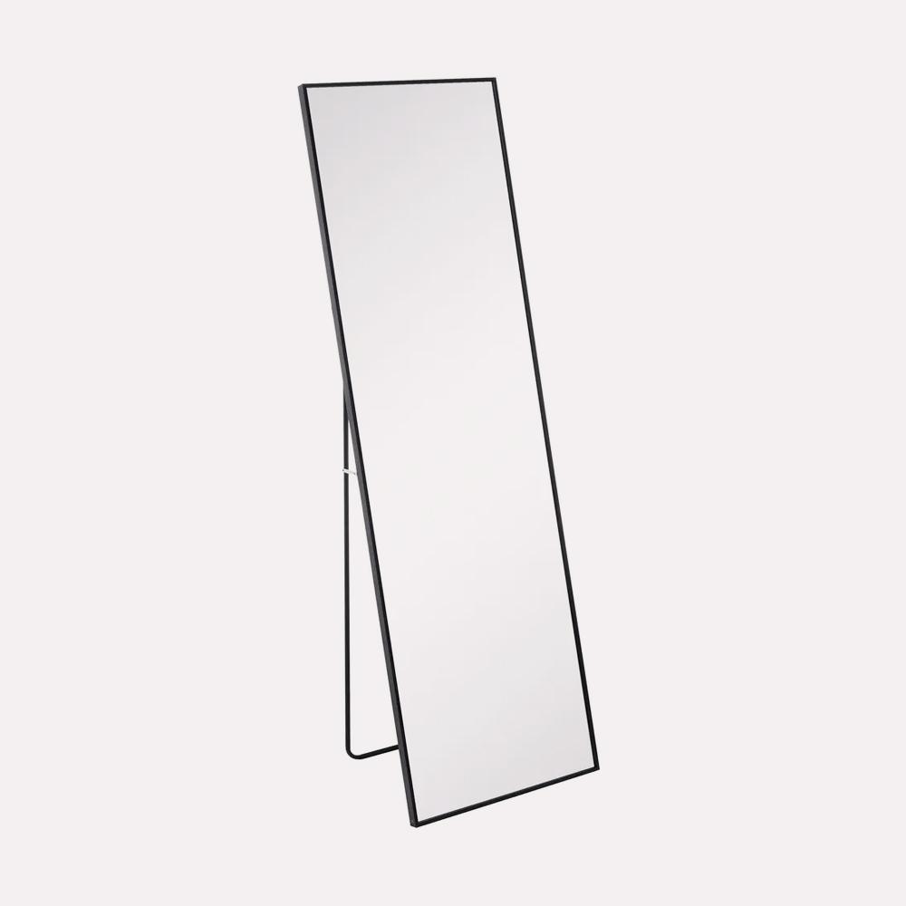 Espejo Suelo Aluminio Negro Caballete 50x160 de Ixia