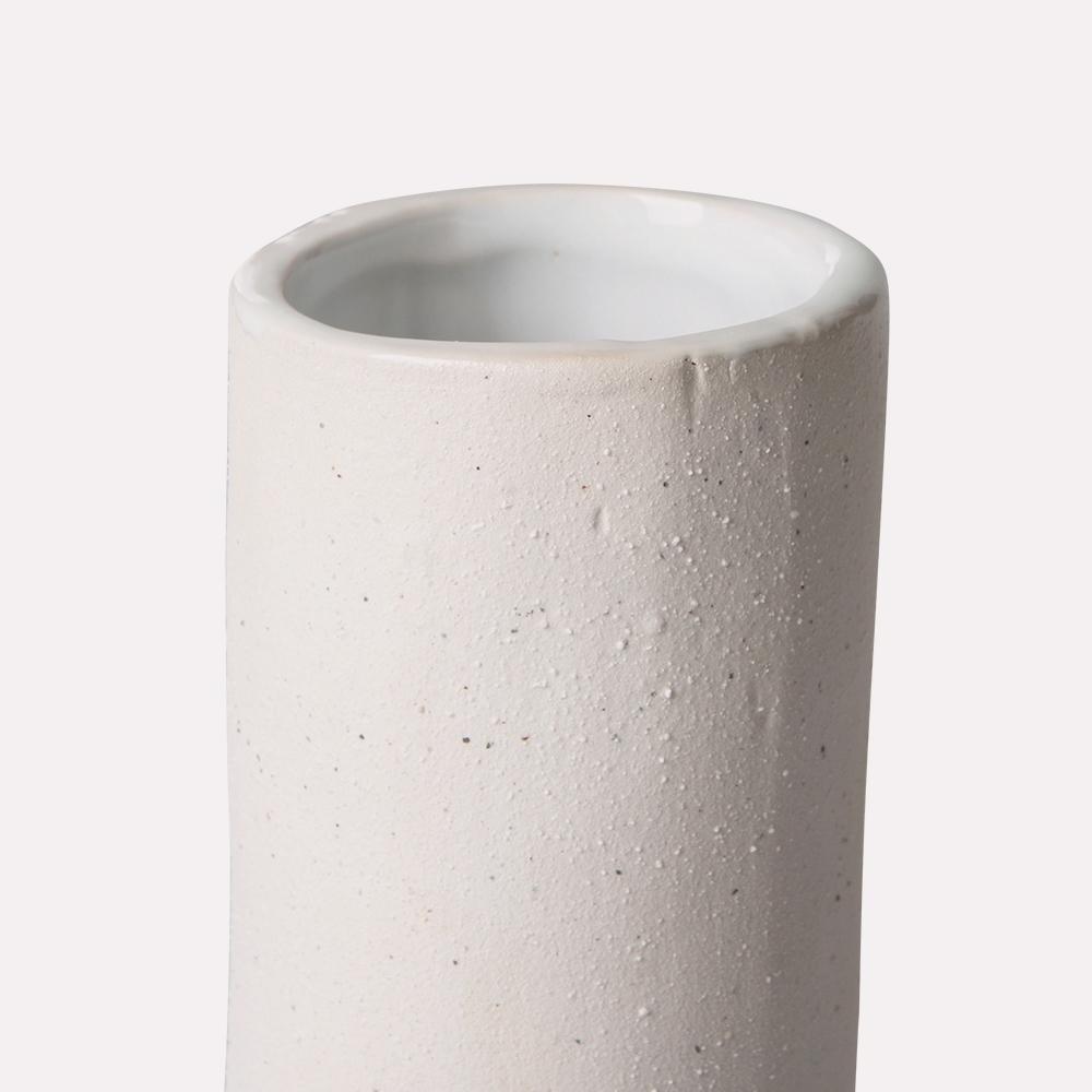 Jarron de Ceramica HK Objects Twisted Blanco Mate de Hkliving