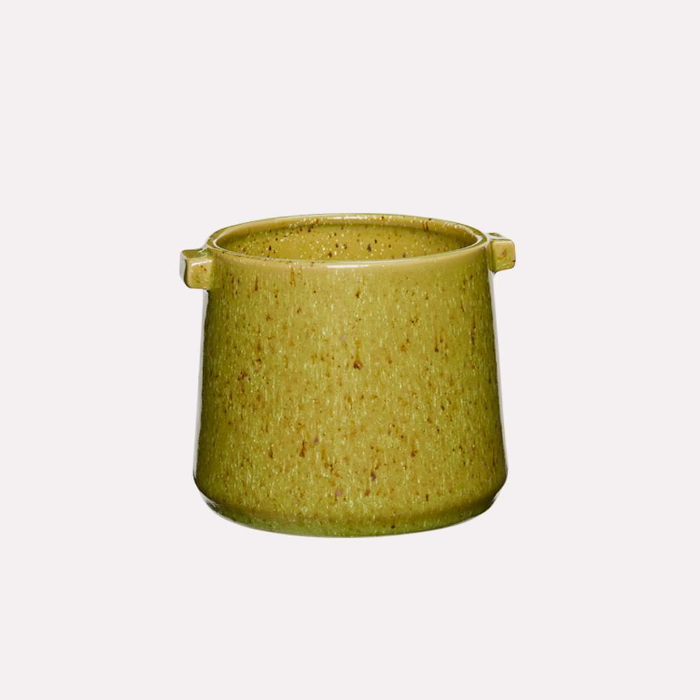 Maceta Vibe Ceramica Verde Pistacho D17 de Hubsch