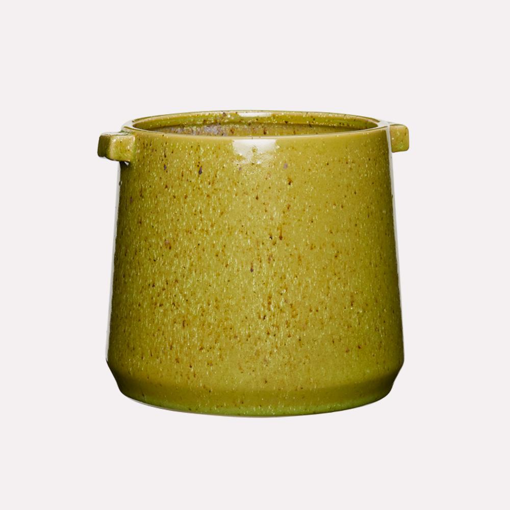 Maceta Vibe Ceramica Verde Pistacho D22 de Hubsch
