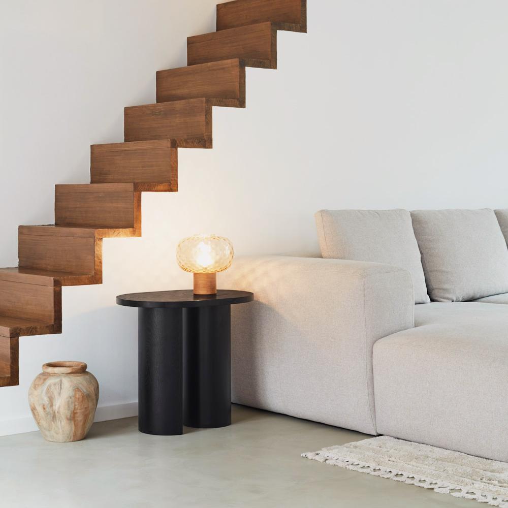 Mesa Auxiliar Nori 60x45x55 Fresno-MDF Negro de Teulat