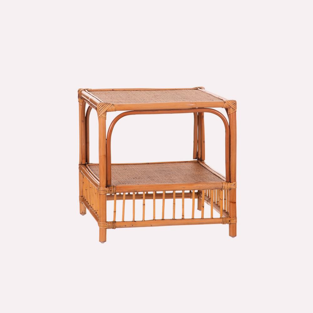 Mesa Auxiliar Pacific 51x51x50 Ratan Natural de Ixia