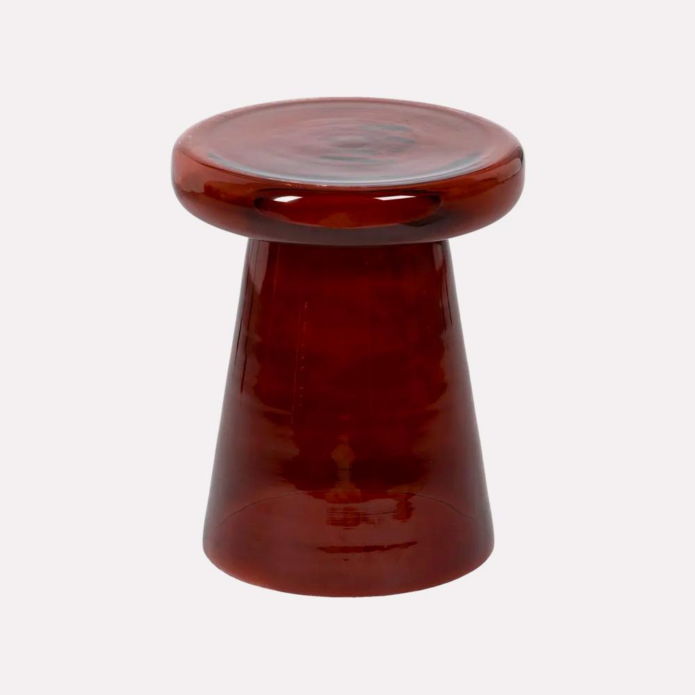 Mesa Auxiliar Yves D39x49 Cristal Burdeos de Ixia