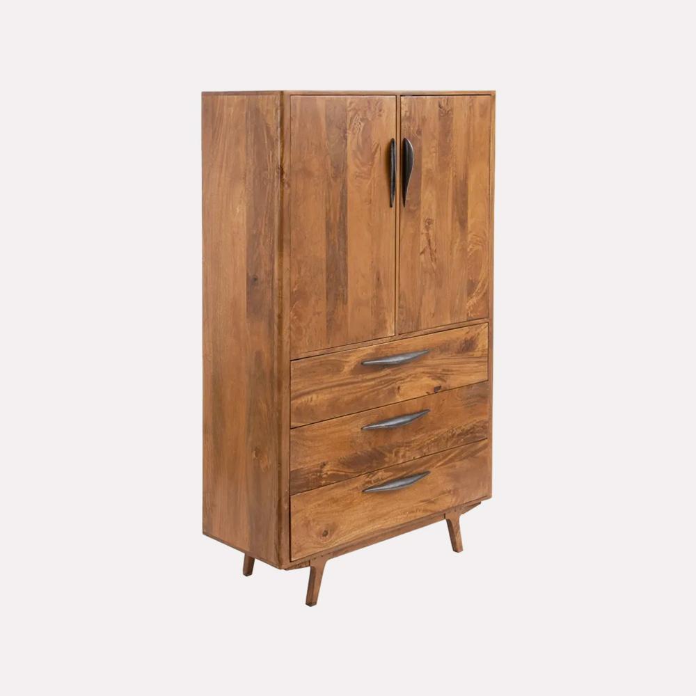 Mueble Auxiliar Hudson 105x43x180 Mango Oscuro de Ixia