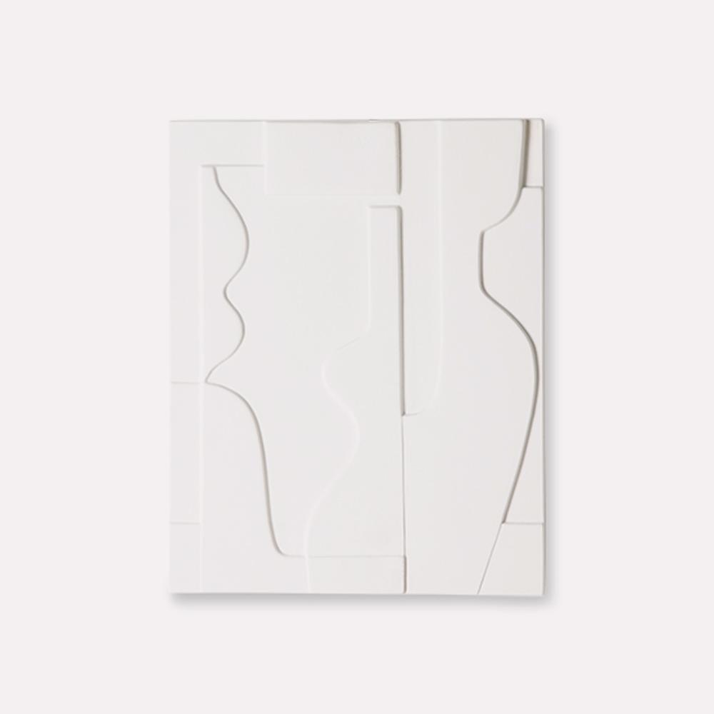 Panel Ceramico Pared Relieve Blanco Mate De Hkliving