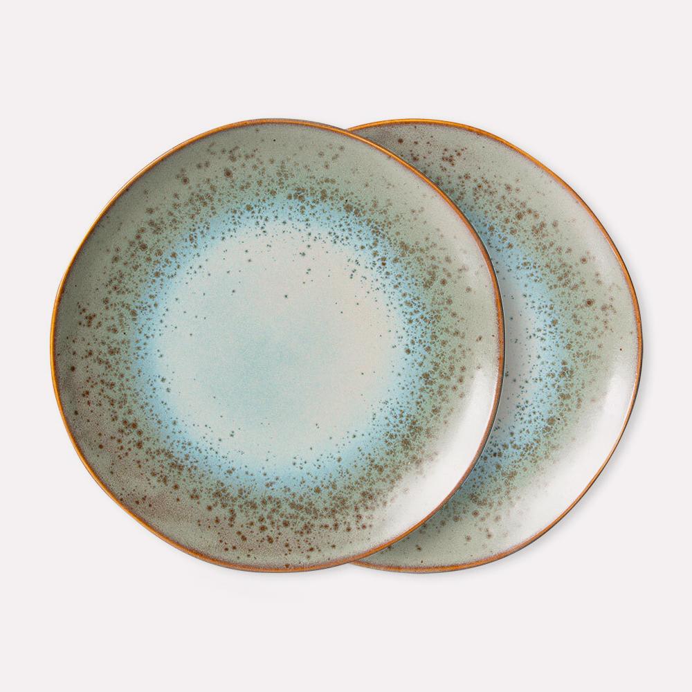 Plato Ceramic 70s Dinner Plate Mineral Set 2 de Hkliving