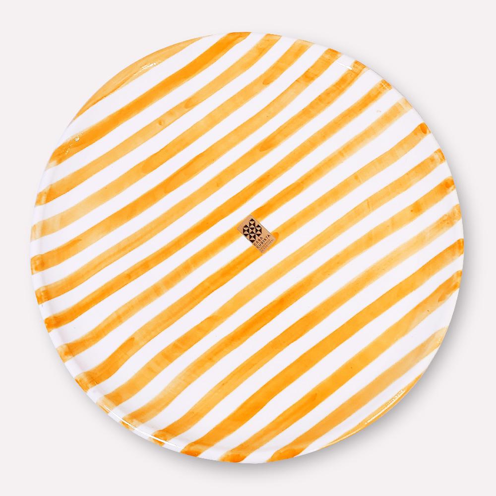 Plato-Fuente Bold Stripe Tangerine Platter