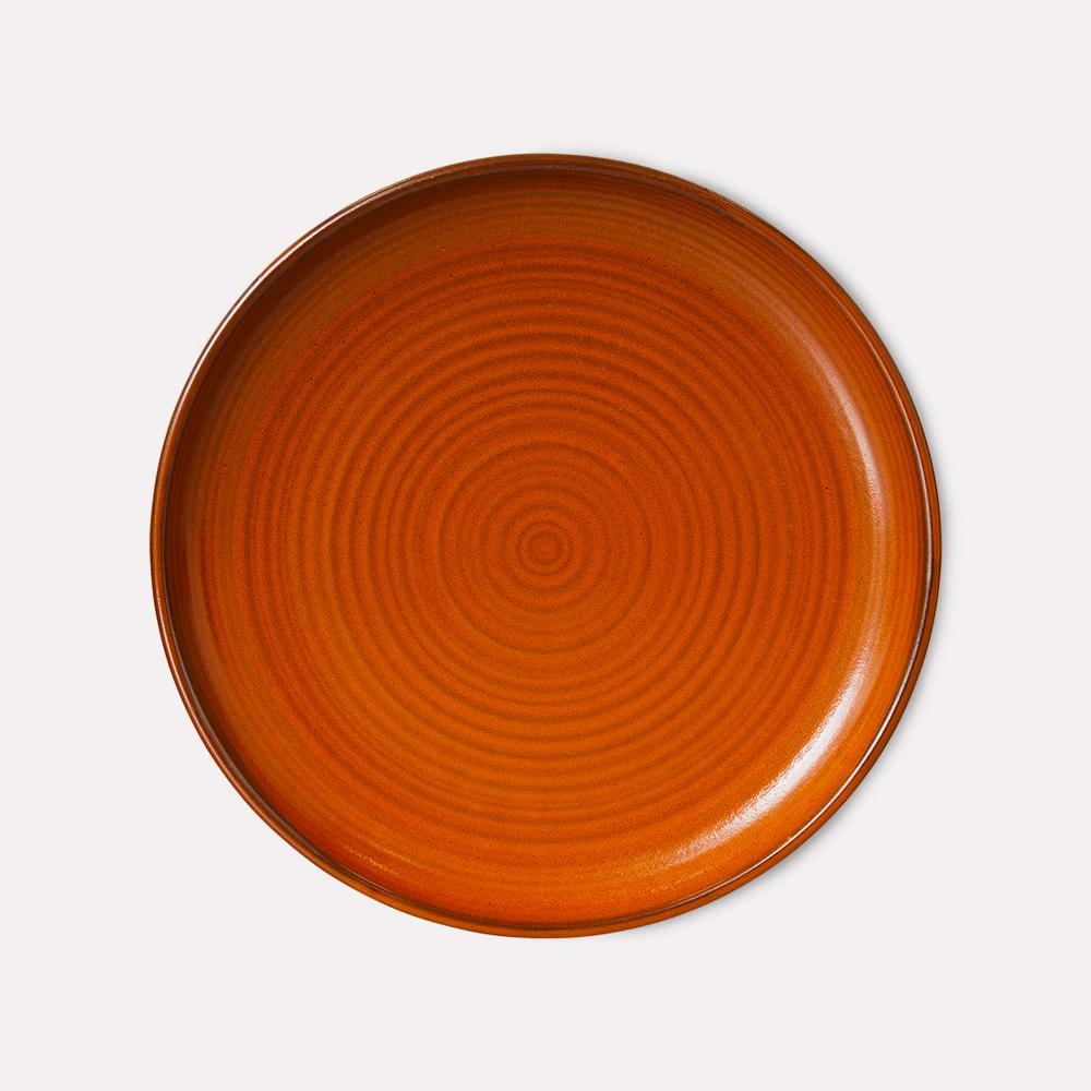 Plato Home Chef Ceramics Dinner Plate Burned Orange Set 2 de HKliving