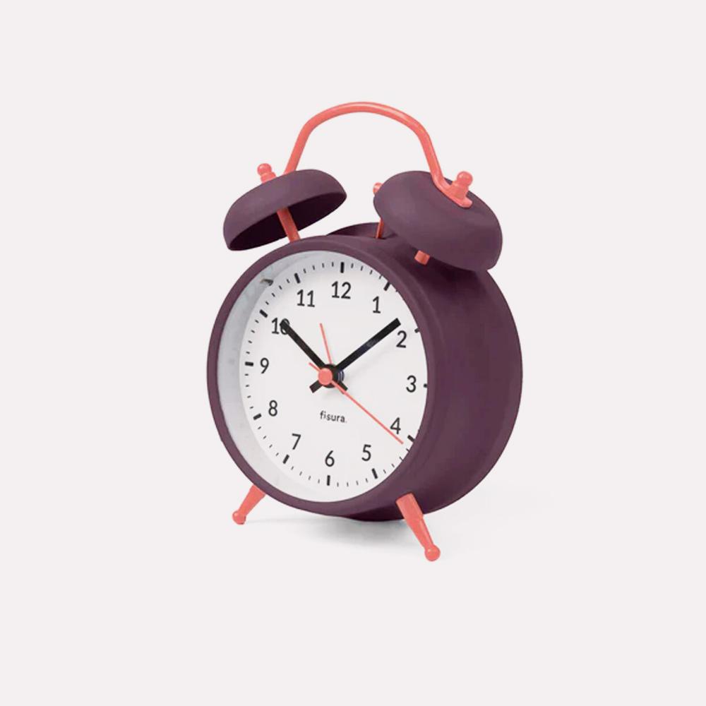 Reloj Despertador Retro Berenjena de Fisura