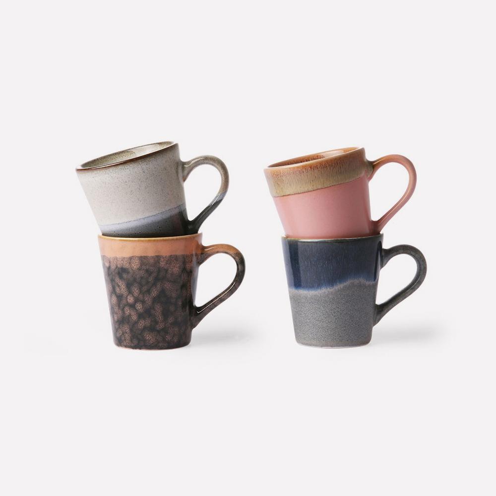Taza Ceramic 70s Espresso Mug Polaris Set 4
