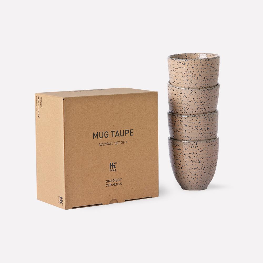 Taza Gradient Mug Taupe Set 2 de Hkliving