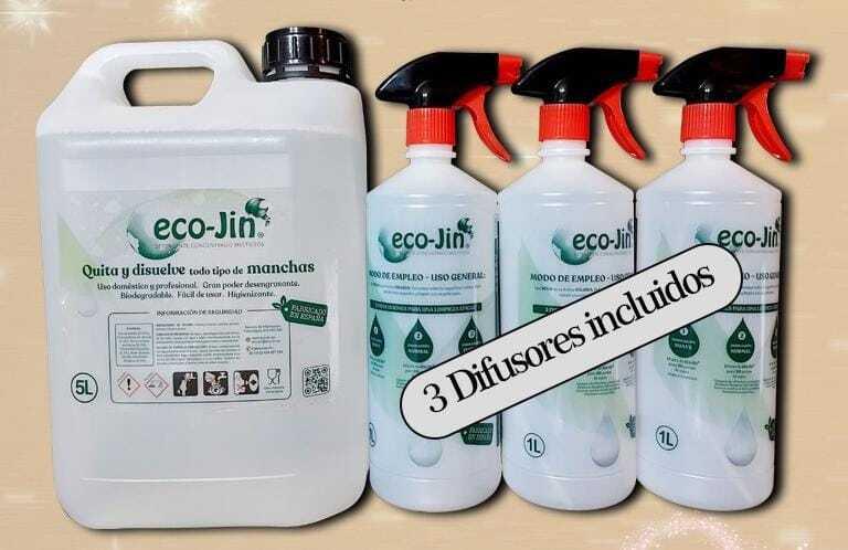 Eco-Jin Neutro 5 Litros + 3 Dosificadores + Bayeta