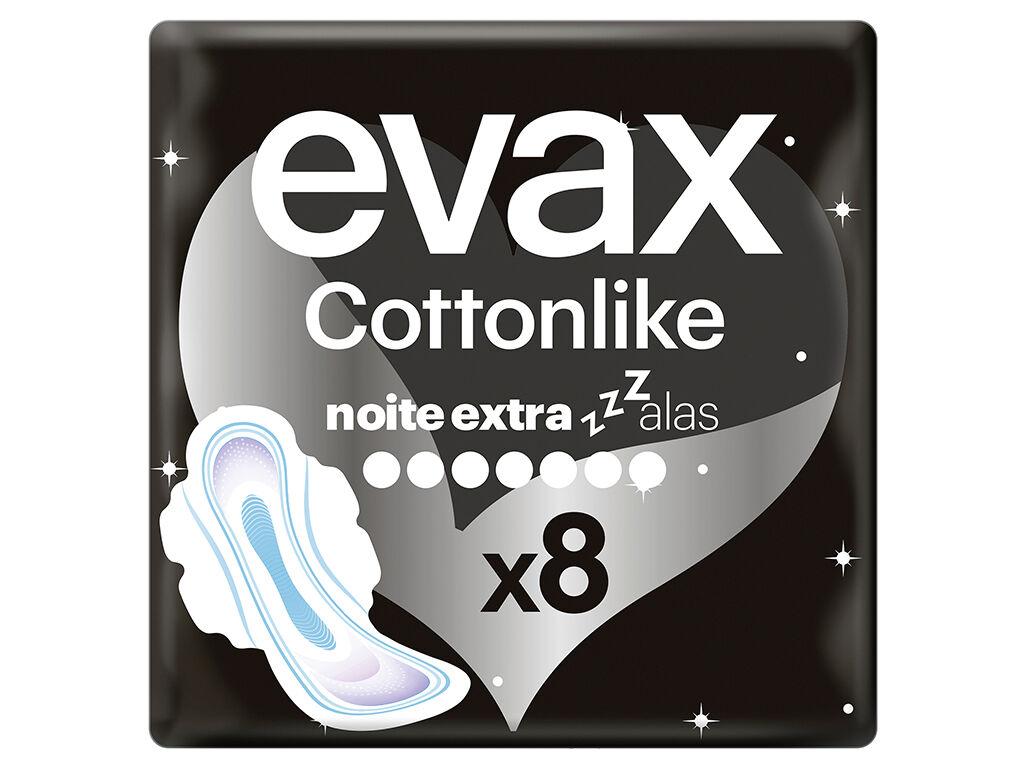 Evax Cottonlike Noche Extra Alas 8 unidades