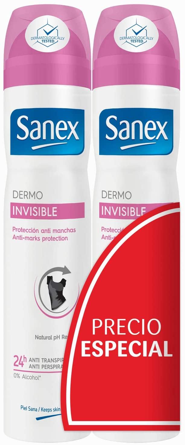 Sanex Spray 200ml invisible Pack 2u 