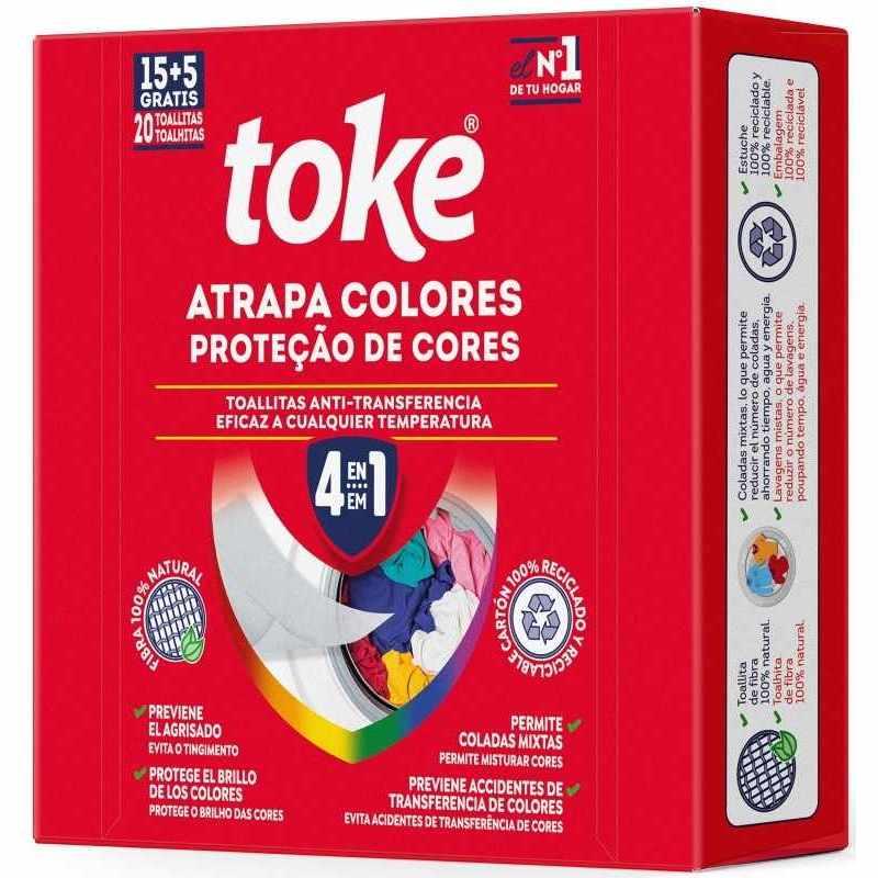 Toke Toallitas Atrapa Color 15+5 und