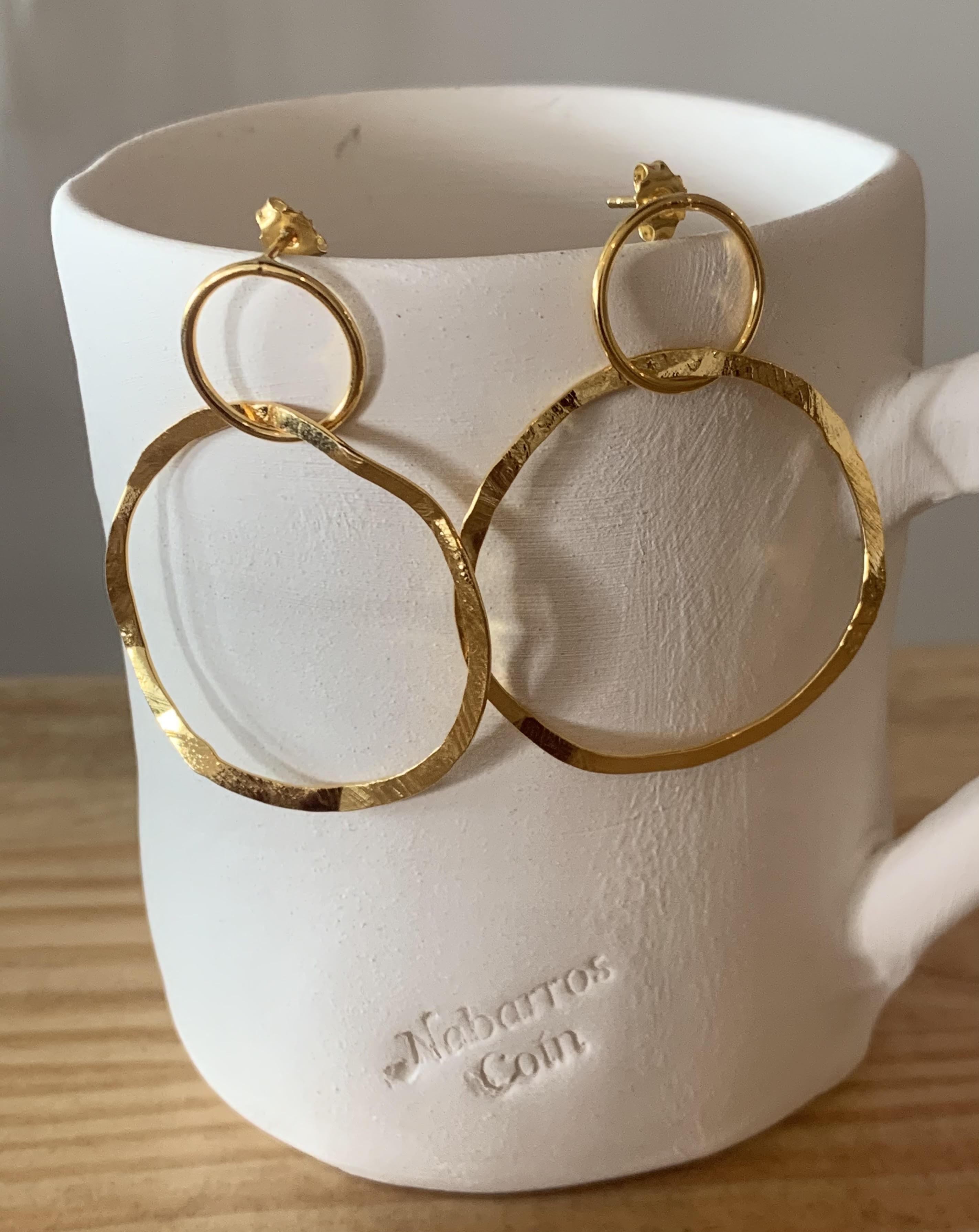 PENDIENTES DOBLE ARO ORO