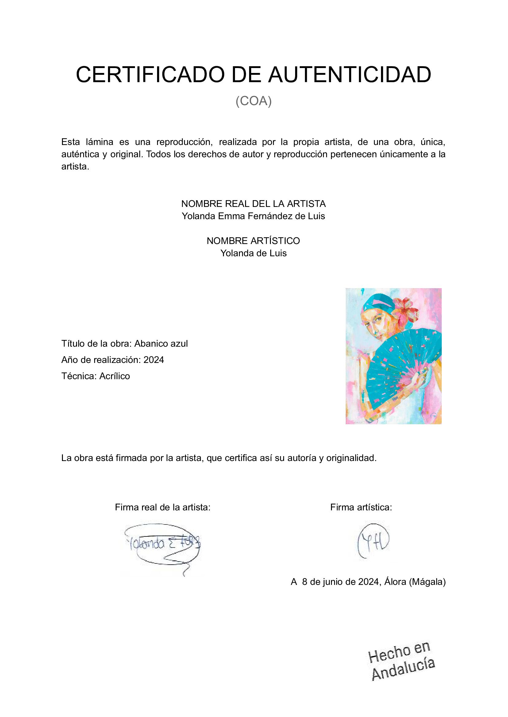 LAMINA PRINT ABANICO AZUL