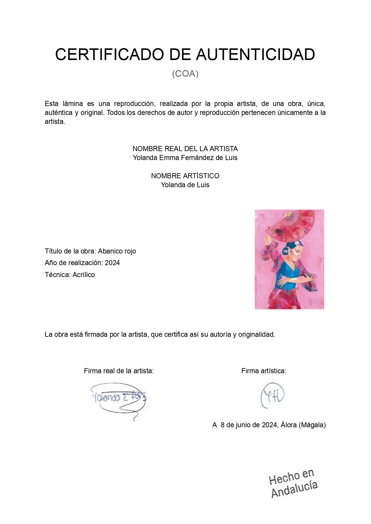 LAMINA PRINT ABANICO ROJO