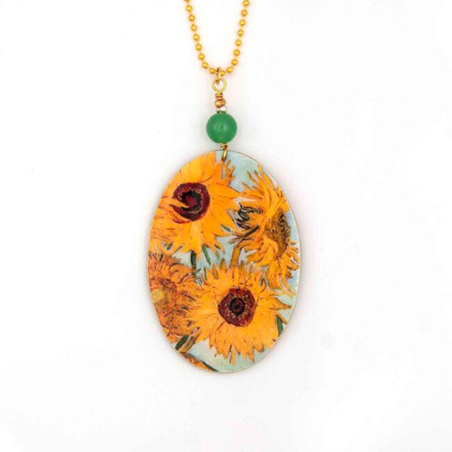 COLLAR GIRASOLES VAN GOGH