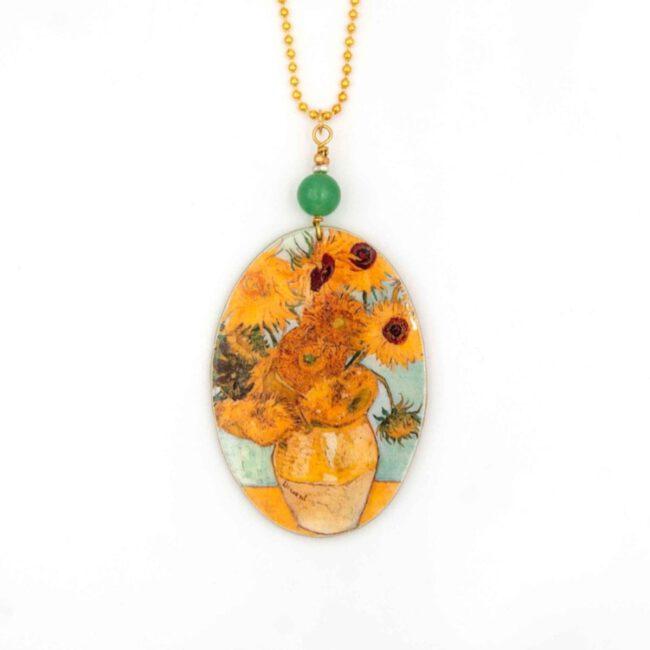 COLLAR GIRASOLES VAN GOGH