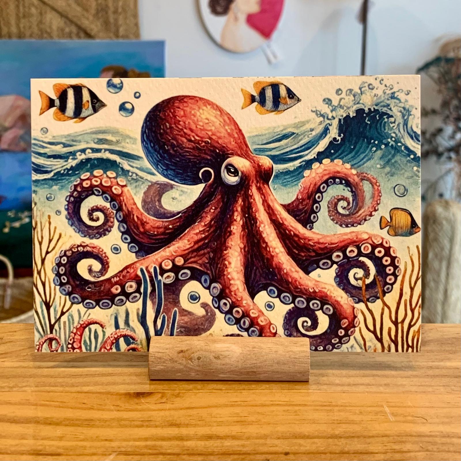 POSTAL PRINT PULPO