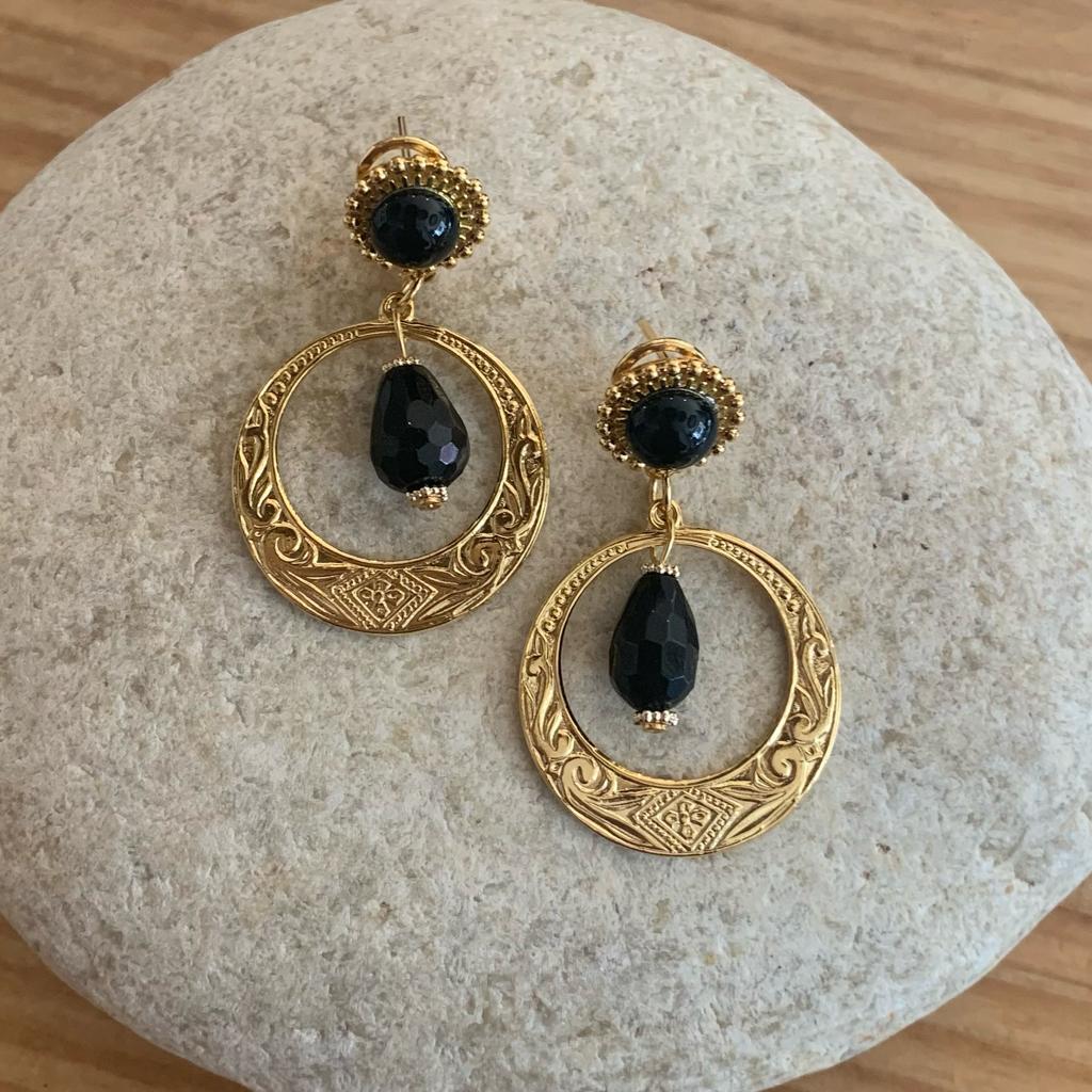 PENDIENTES SULTANA NEGROS