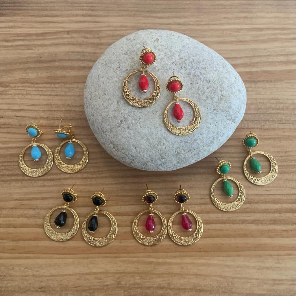 PENDIENTES SULTANA VERDE