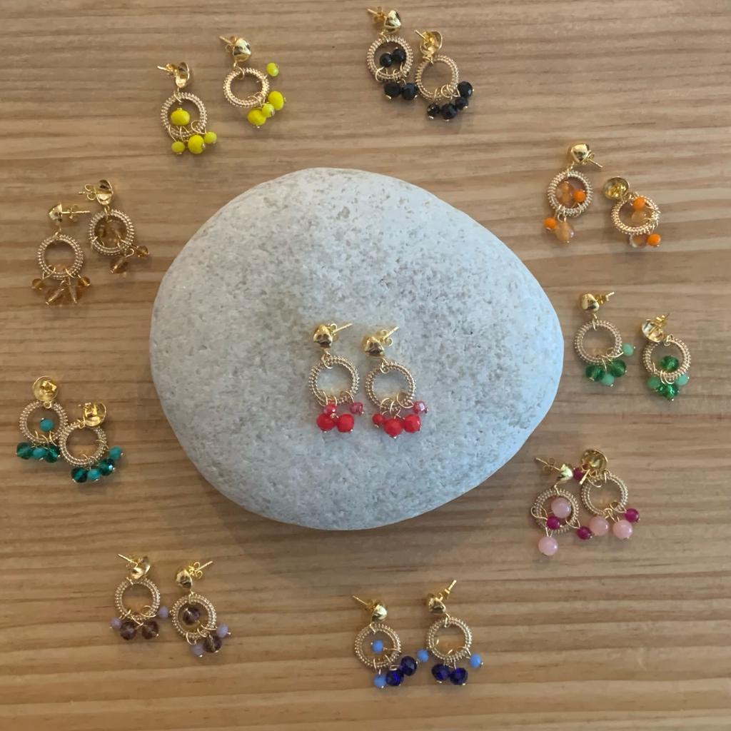 PENDIENTES LA TANA ROJOS
