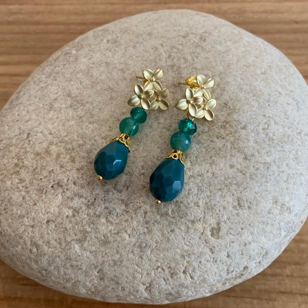 PENDIENTES LAGRIMEROS TURQUESAS