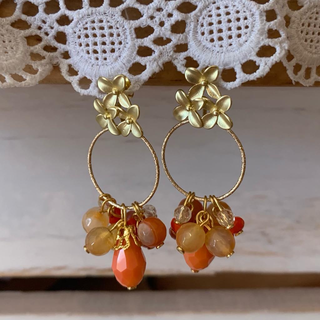 PENDIENTES SUSPIROS NARANJAS
