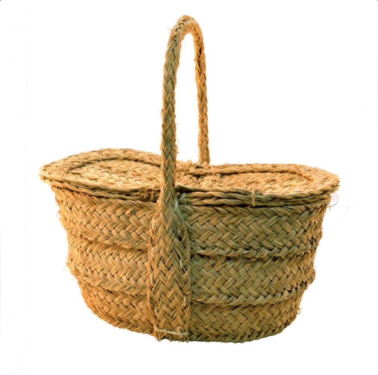 CESTA PICNIC ESPARTO 2 TAPAS