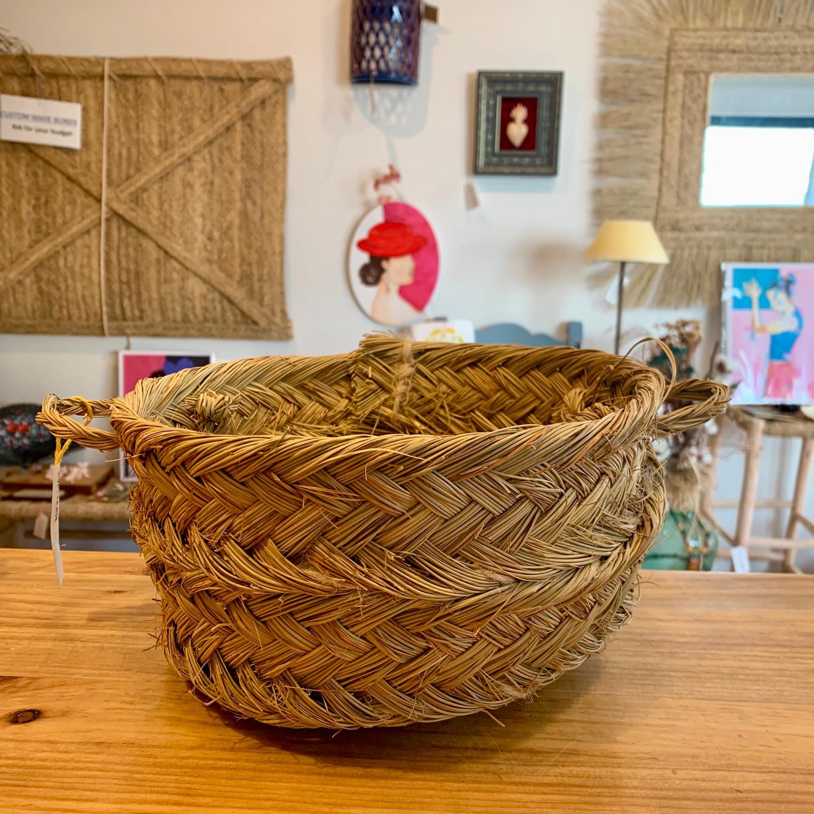 CESTA PANERA ESPARTO REDONDA DOS ASAS