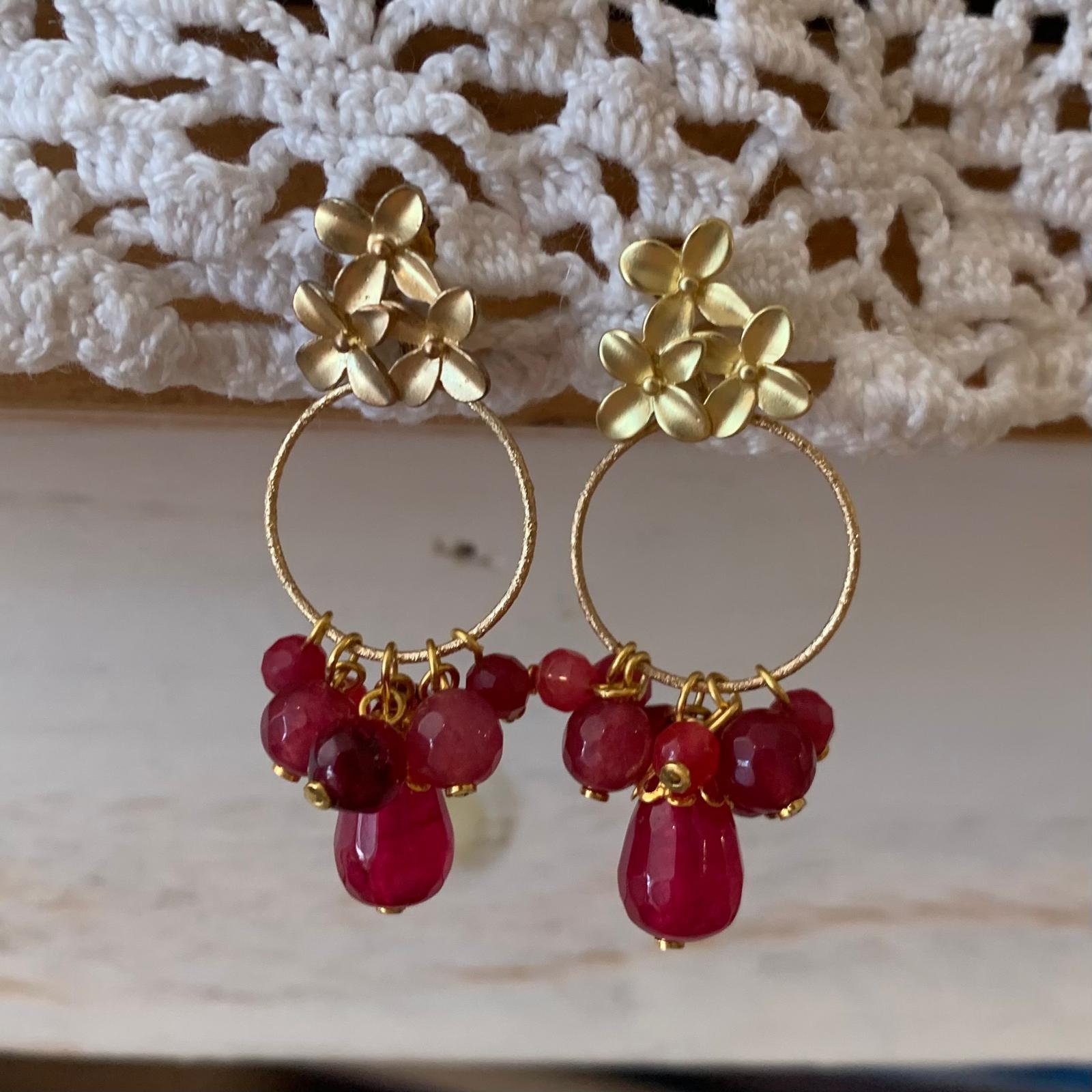 PENDIENTES SUSPIROS TONOS MORADOS