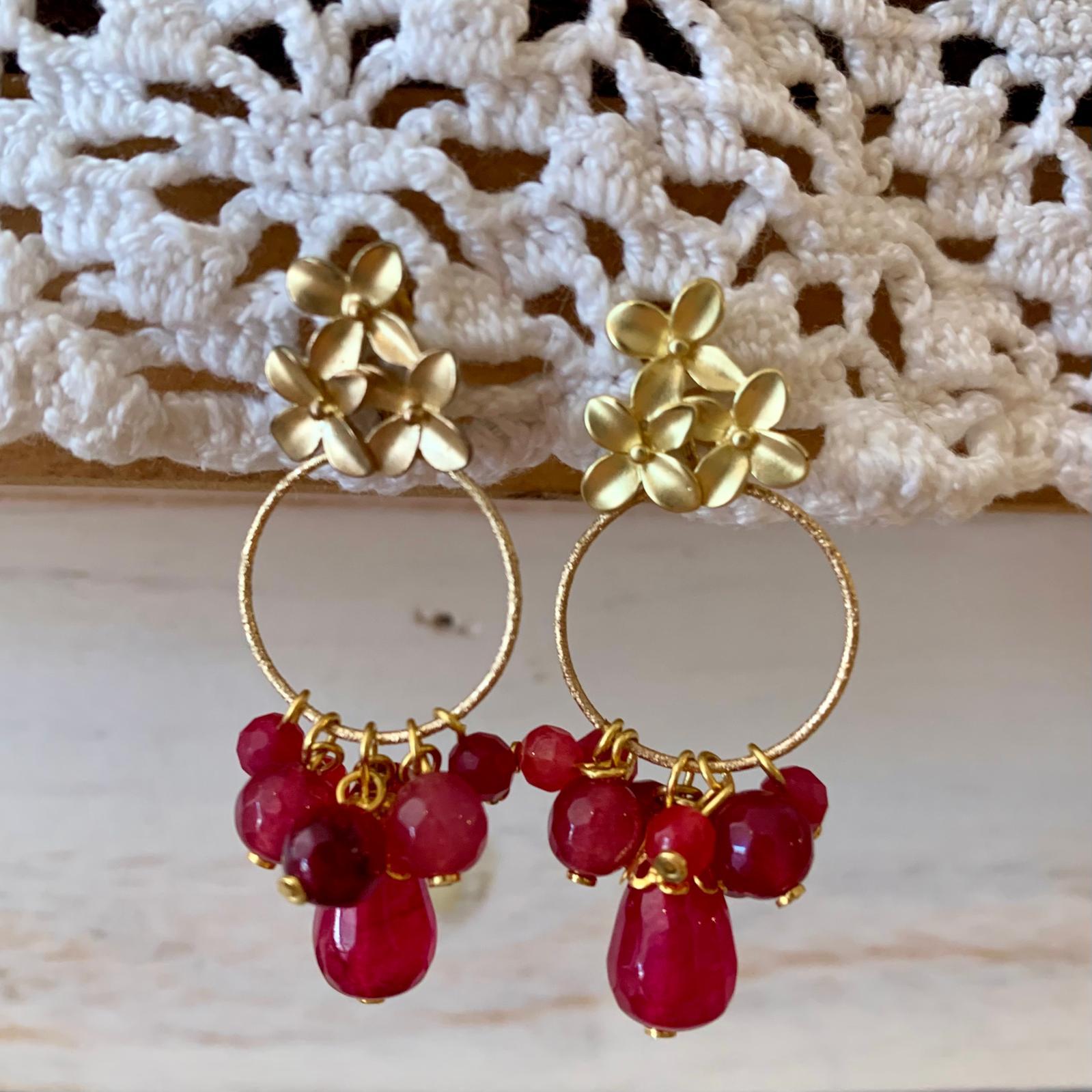 PENDIENTES SUSPIROS TONOS MORADOS