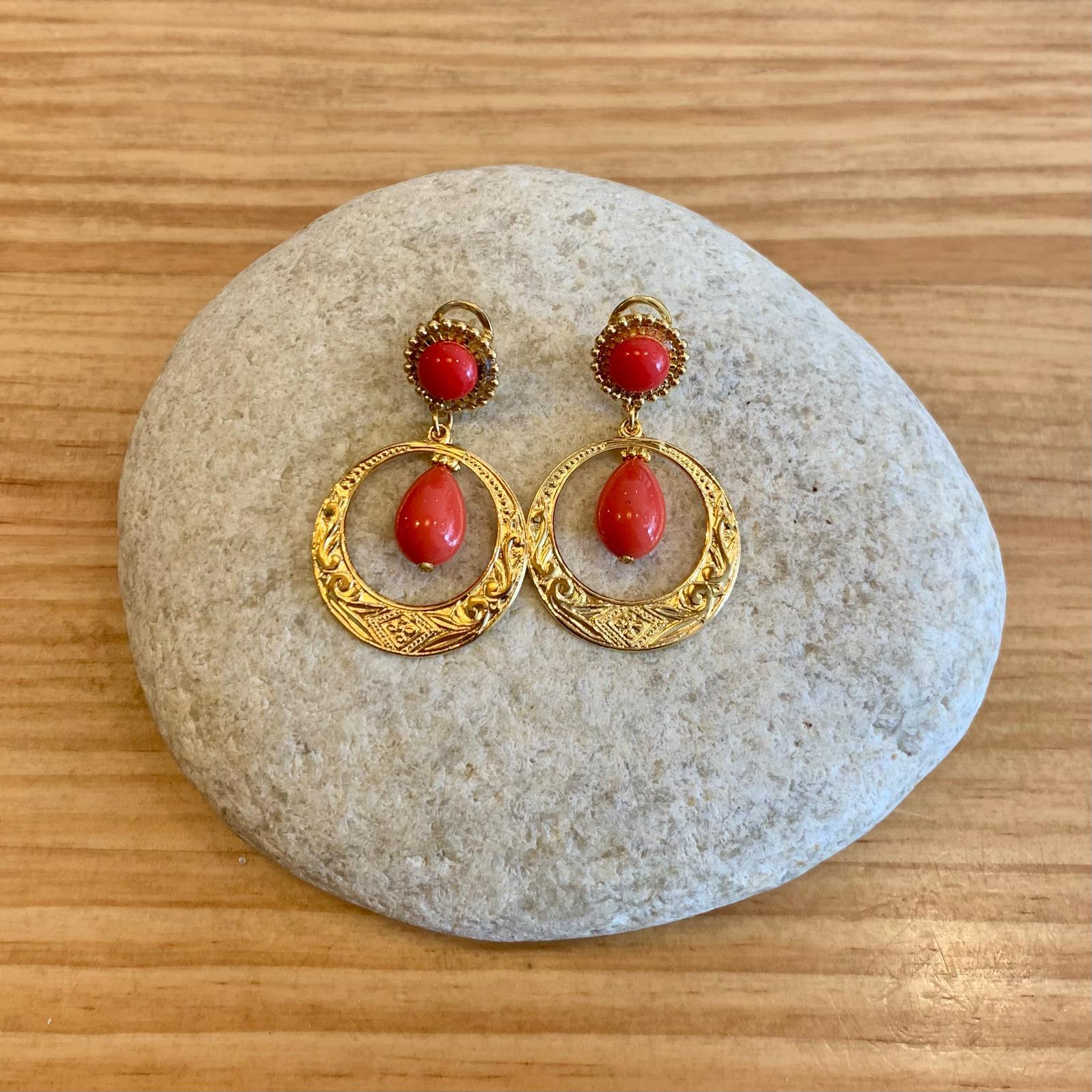PENDIENTES SULTANA CORAL