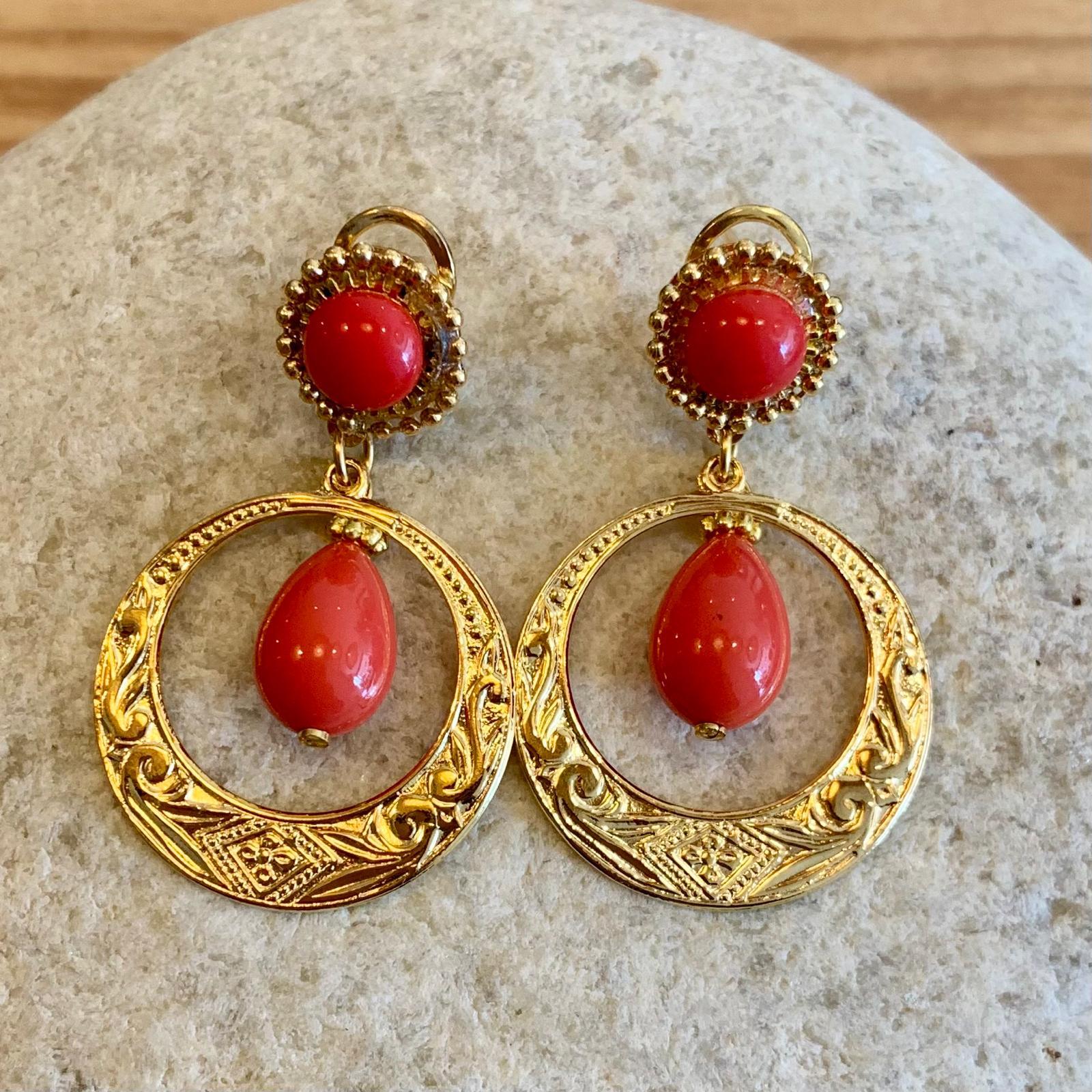 PENDIENTES SULTANA CORAL