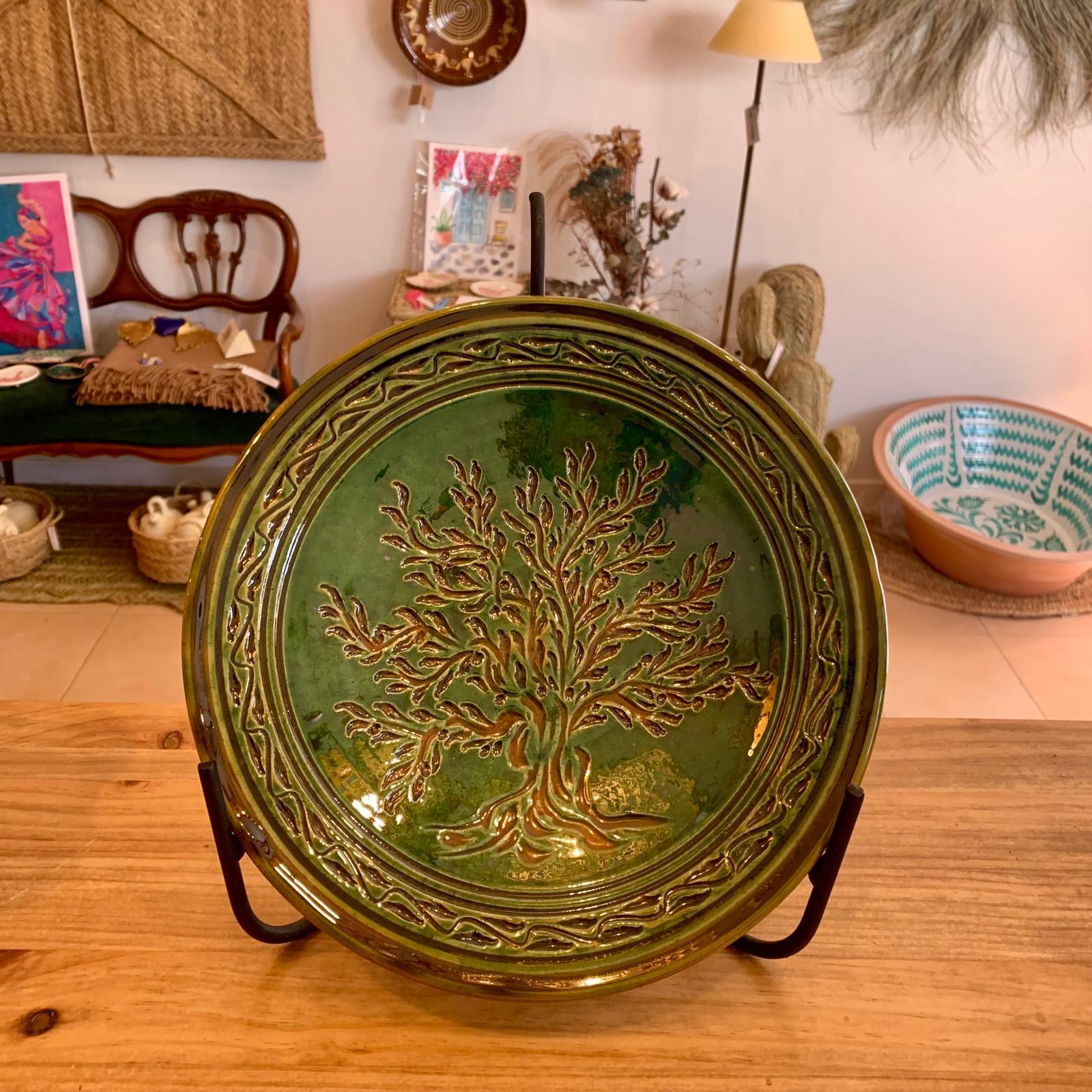 PLATO ARBOL VERDE 26CM