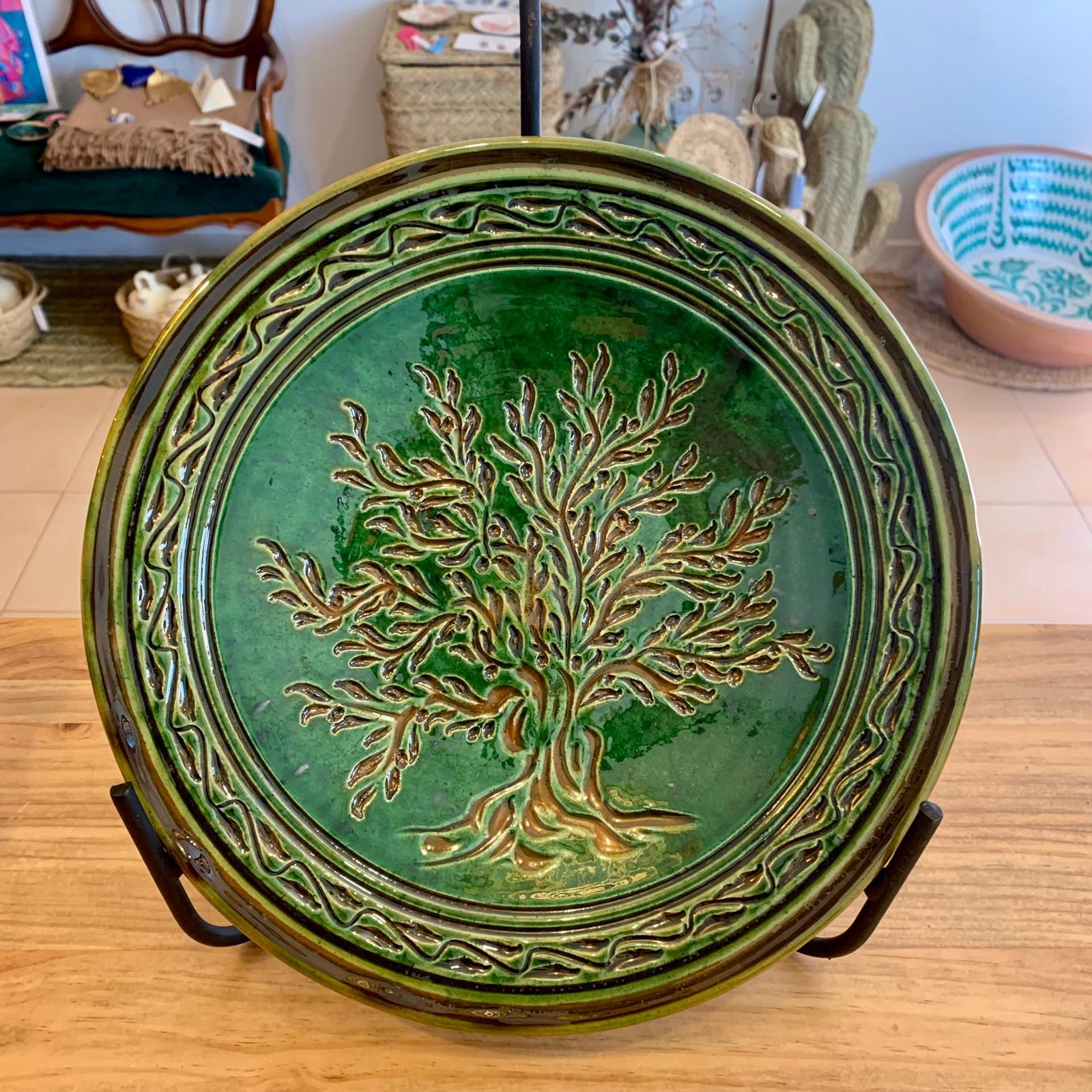 PLATO ARBOL VERDE 26CM
