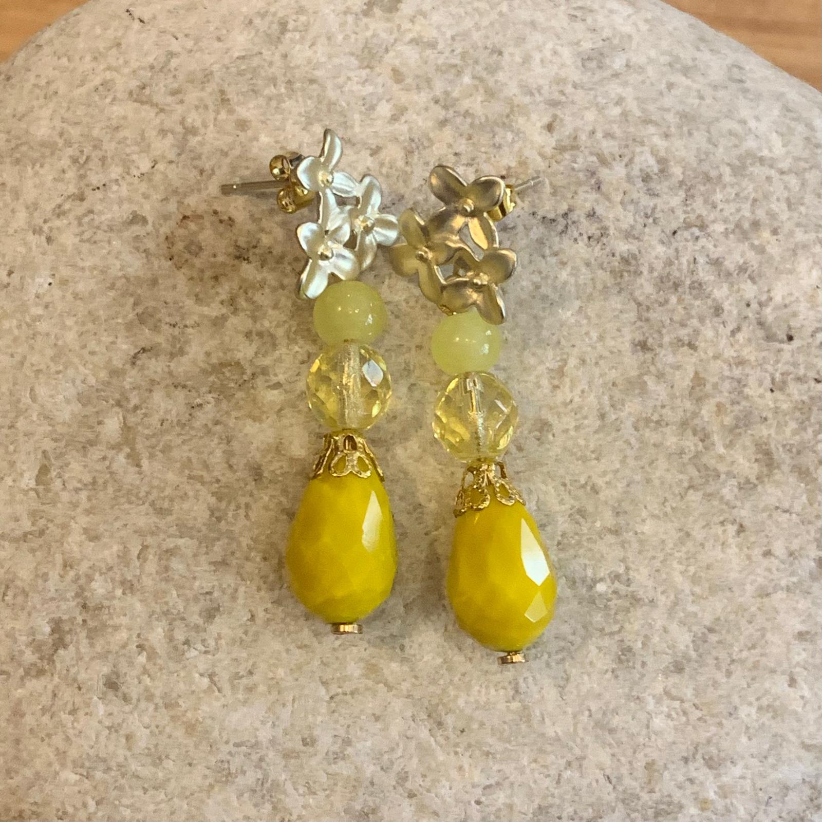 PENDIENTES LAGRIMEROS AMARILLOS