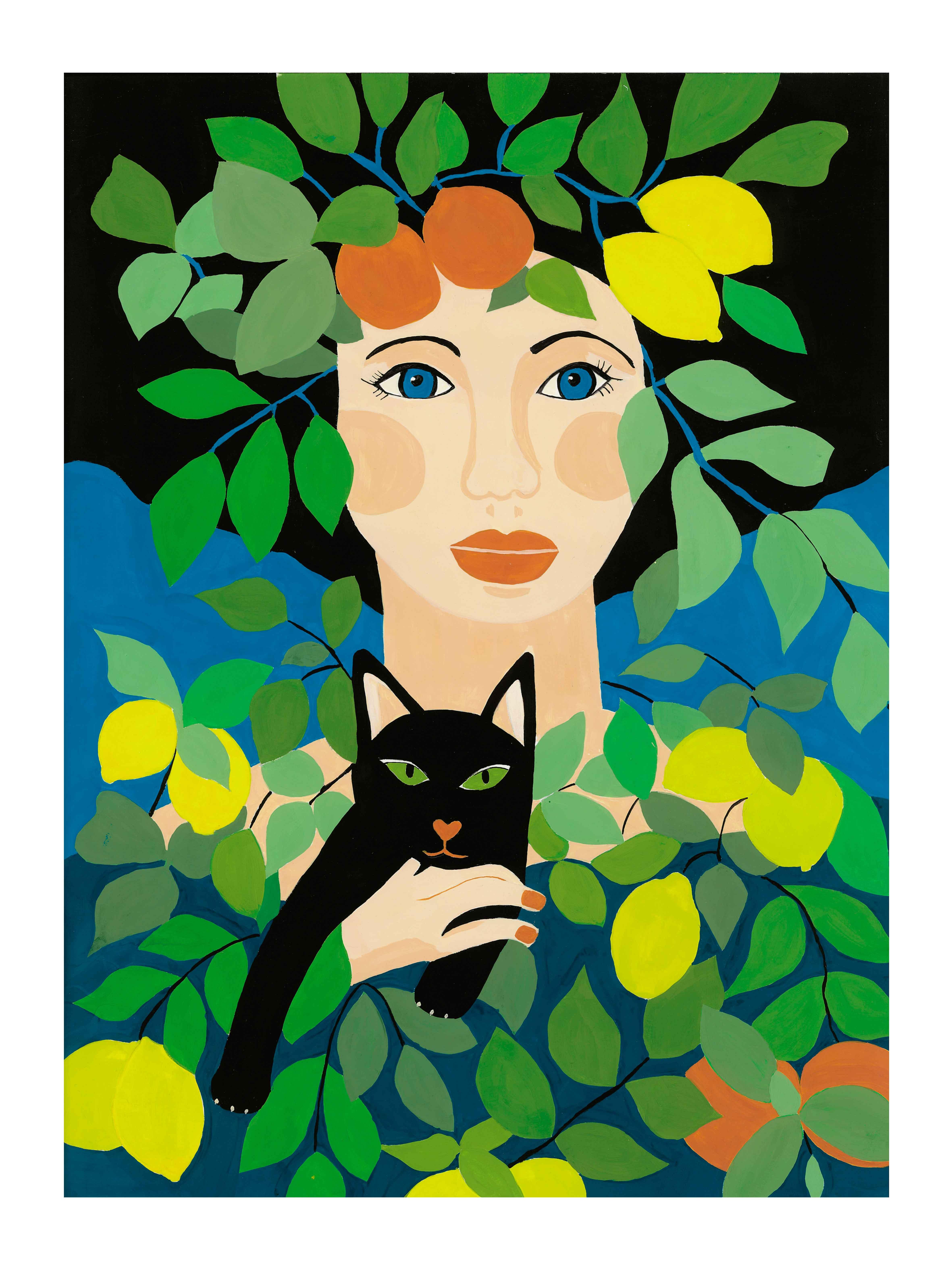 LAMINA PRINT MUJER LIMONES