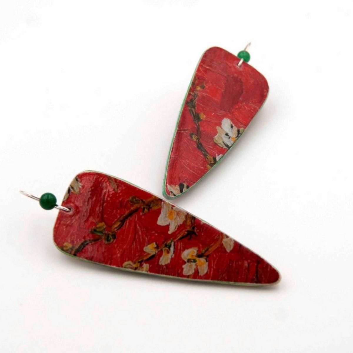 PENDIENTES ALMENDRO ROJO