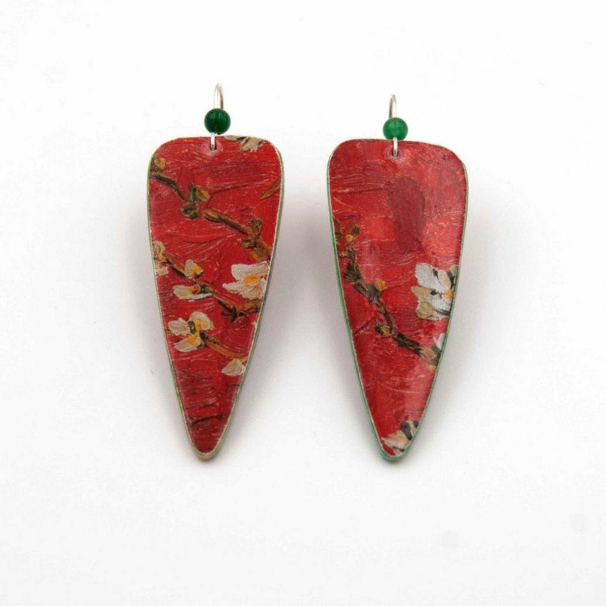 PENDIENTES ALMENDRO ROJO