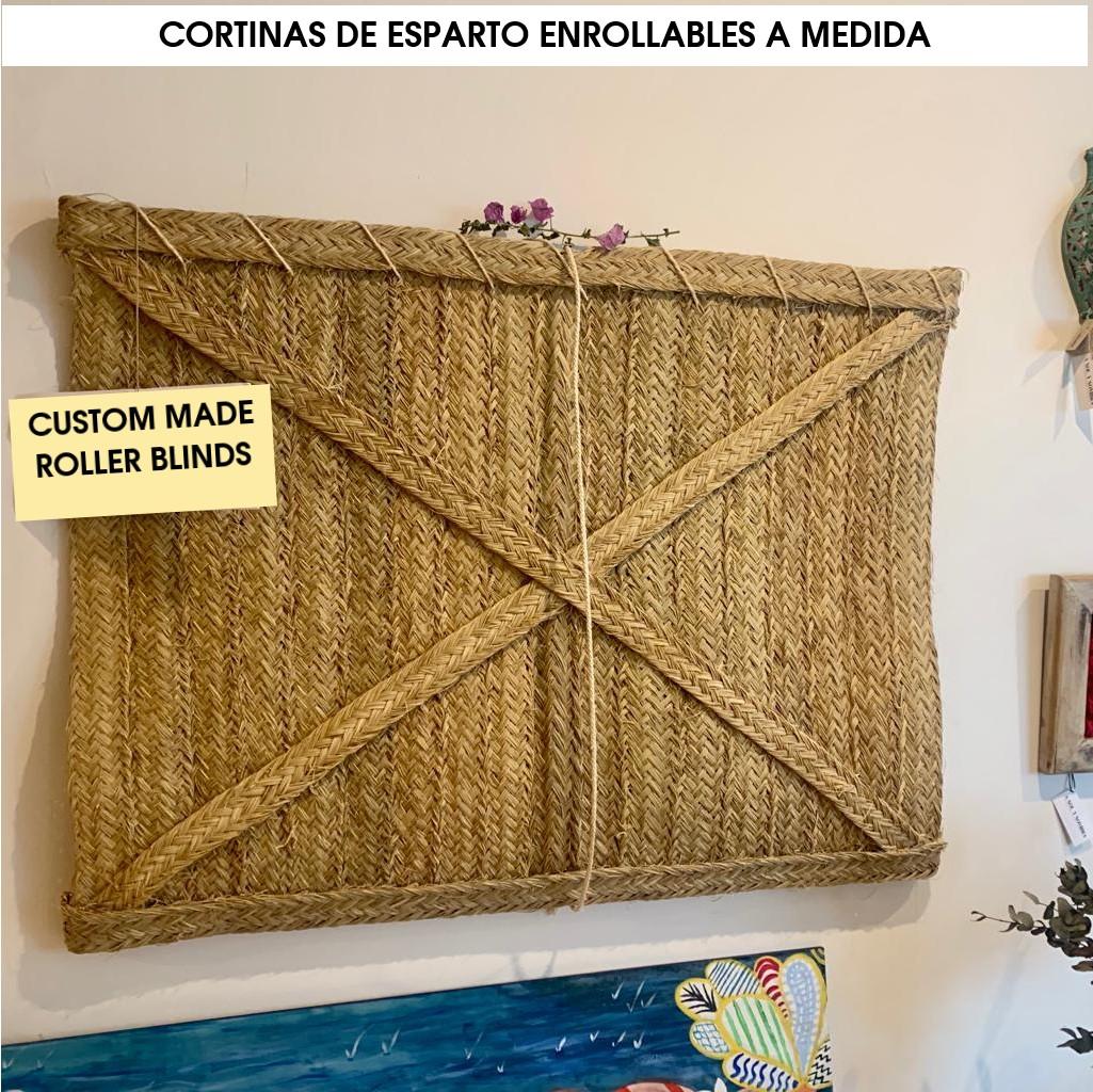 PERSIANAS ESTORE ENROLLABLE RECTANGULAR ESPARTO A MEDIDA