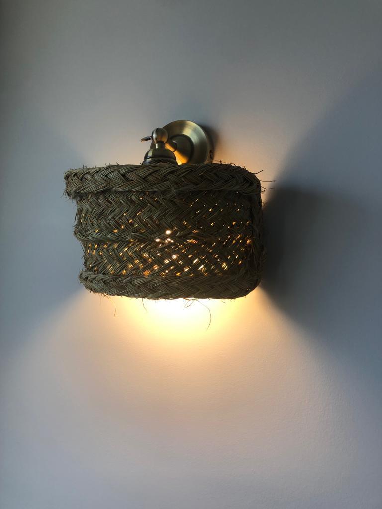 APLIQUE DE PARED DE ESPARTO PEQUEÑO