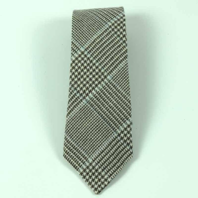 CORBATA LANA MERINO PRINCIPE DE GALES AZUL