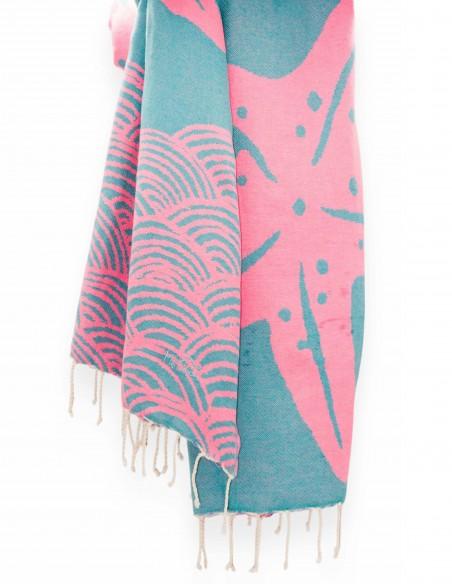 FOUTA TOALLA PAREO 2X1M ESMERALDA  ROSA