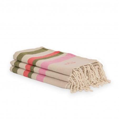 FOUTA TOALLA PAREO 2X1M BEIGE ROSA