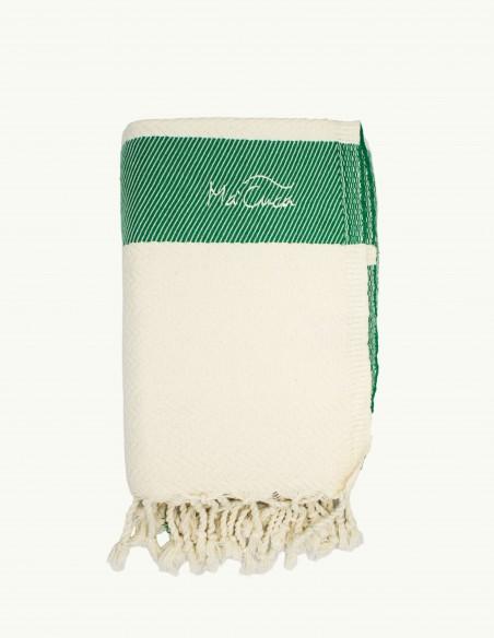 FOUTA TOALLA PAREO 2X1M CRUDO VERDE INTENSO